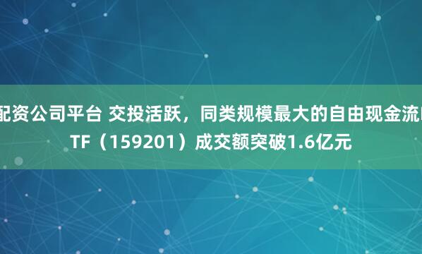 配资公司平台 交投活跃，同类规模最大的自由现金流ETF（159201）成交额突破1.6亿元